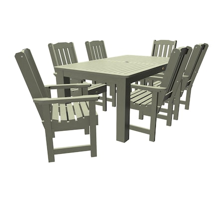 Highwood Usa Lehigh 7pc Rectangular Outdoor Patio Furniture Dining Set 72 x 42 AD-ST7LH1CO4AA-EUC